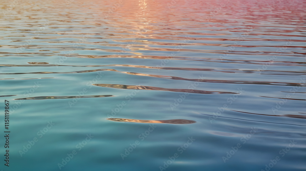 Peaceful Aqua Water Surface at Sunset Peaceful Aqua Water Surface at Sunset