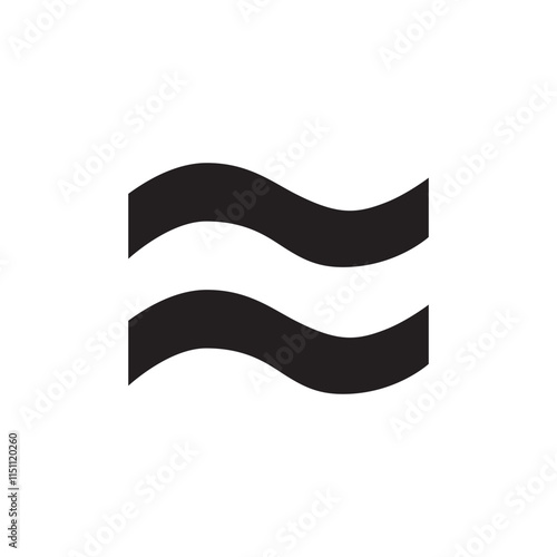 Math symbol for equal approximately icon vector illustration isolated on white background