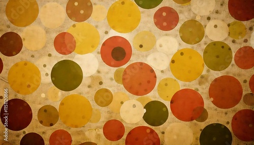 Earthy polka dot wallpaper showcasing scattered dots in warm, natural shades with a whimsical vibe.