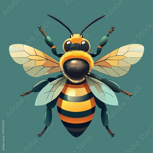 detailed image of a bee photo