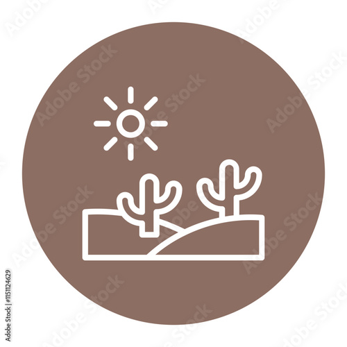 Desert icon vector image. Can be used for Natural Resources.