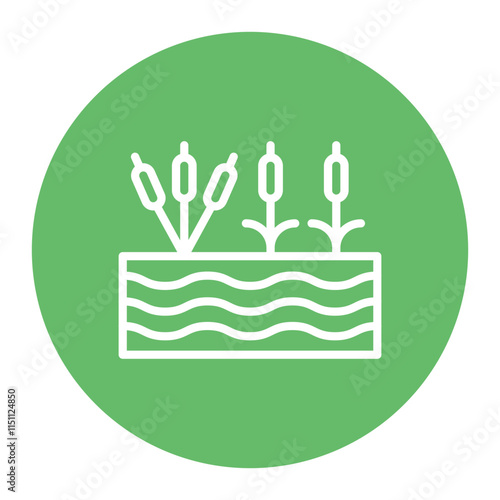 Wetland icon vector image. Can be used for Natural Resources.