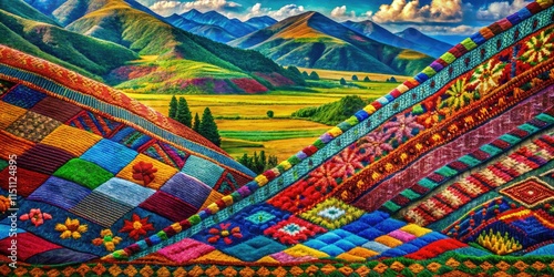 Textile Design Rule of Thirds, Abstract Art, Woven Textures, Fabric Patterns, Colorful Textiles
