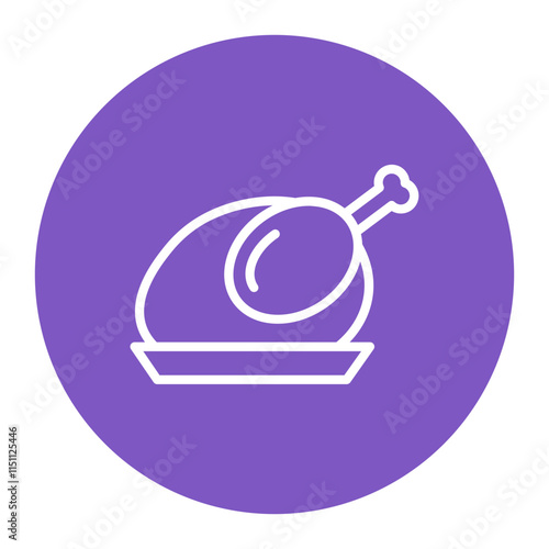 Chicken icon vector image. Can be used for Butcher.