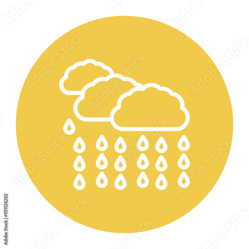 Monsoon Rainfall icon vector image. Can be used for Monsoon.