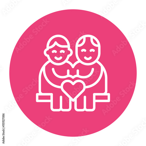 Affection icon vector image. Can be used for Grandparents.