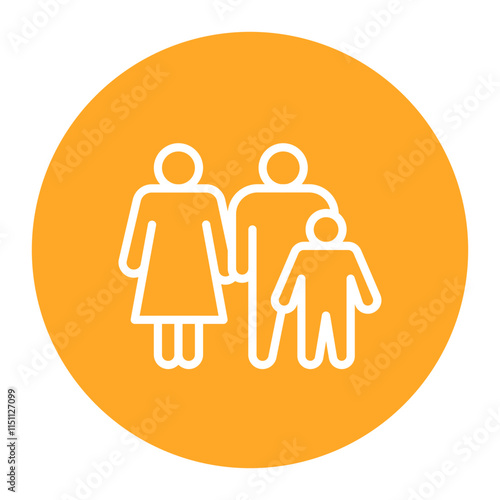 Family Gathering icon vector image. Can be used for Grandparents.