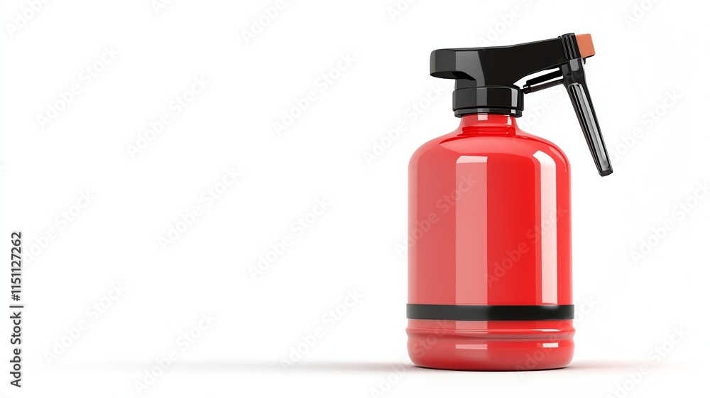 Red fire extinguisher on a white isolated background. Red fire extinguisher on a white isolated background.