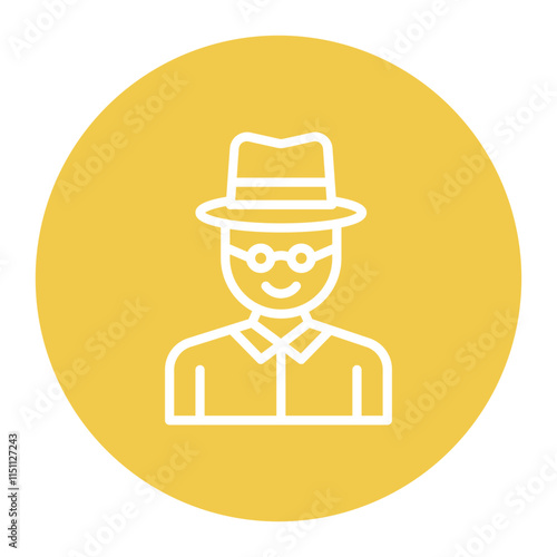 Grandfather icon vector image. Can be used for Grandparents.