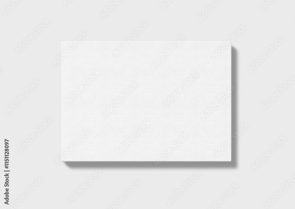 Blank horizontal canvas mockup on wall, Poster Mockup on White Background Blank horizontal canvas mockup on wall, Poster Mockup on White Background