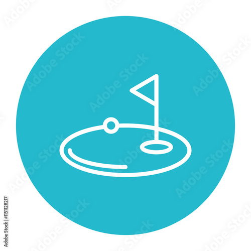 Miniature Golf icon vector image. Can be used for Recreations.