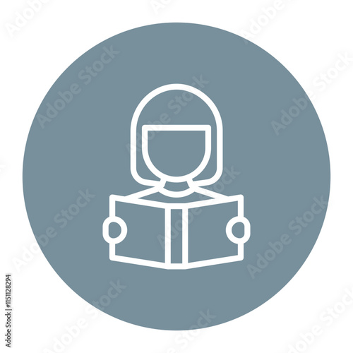 Reading icon vector image. Can be used for Recreations.