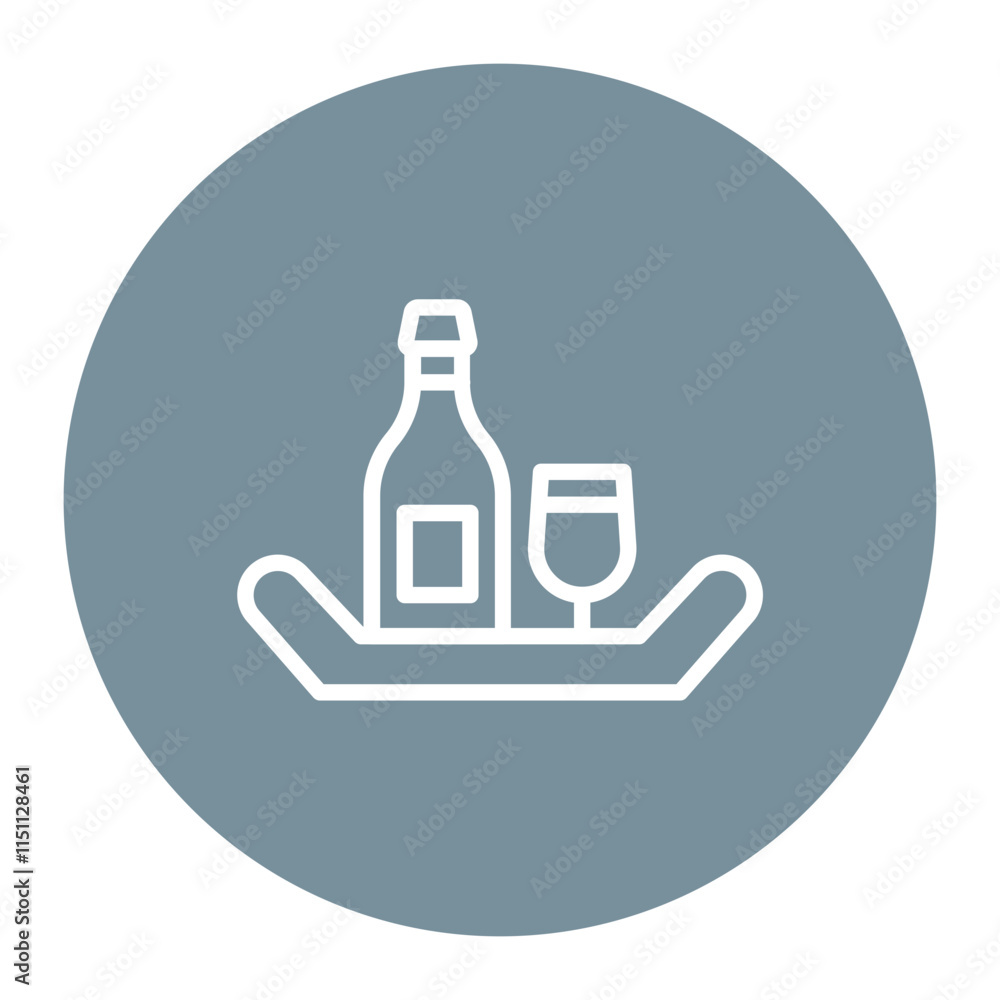 Bottle Service icon vector image. Can be used for Nightclub. Bottle Service icon vector image. Can be used for Nightclub.