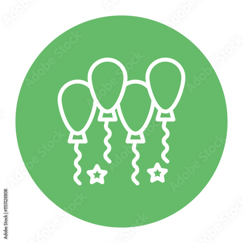 Party Balloons icon vector image. Can be used for Nightclub.