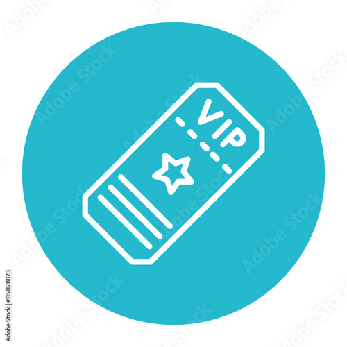 Nightclub Ticket icon vector image. Can be used for Nightclub.