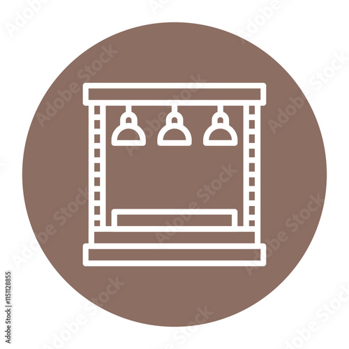 Stage icon vector image. Can be used for Nightclub.