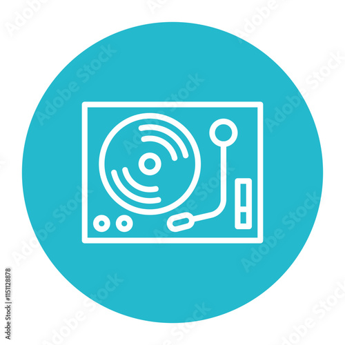 Turntables icon vector image. Can be used for Nightclub.