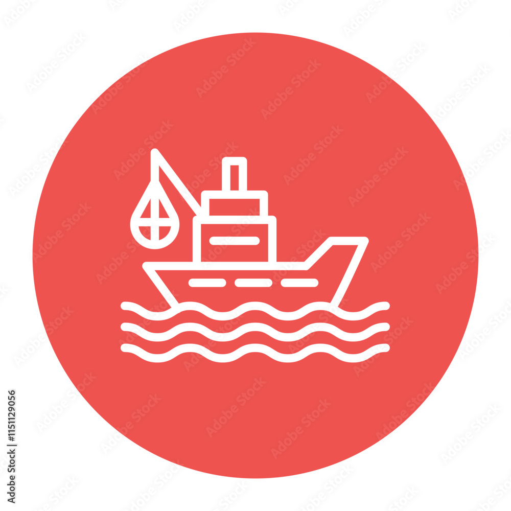 Fishing Boat icon vector image. Can be used for Harbour. Fishing Boat icon vector image. Can be used for Harbour.