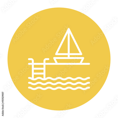 Dock icon vector image. Can be used for Harbour.