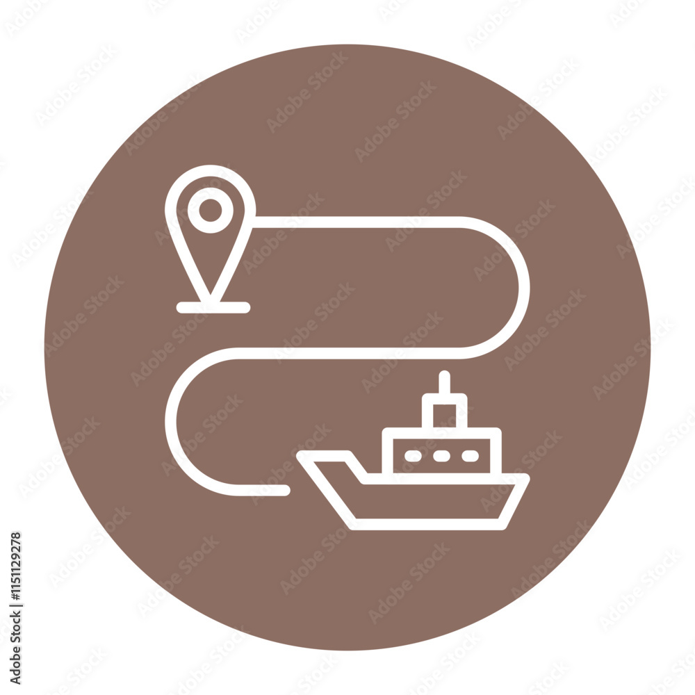 Fototapeta premium Shipping Lane icon vector image. Can be used for Harbour.