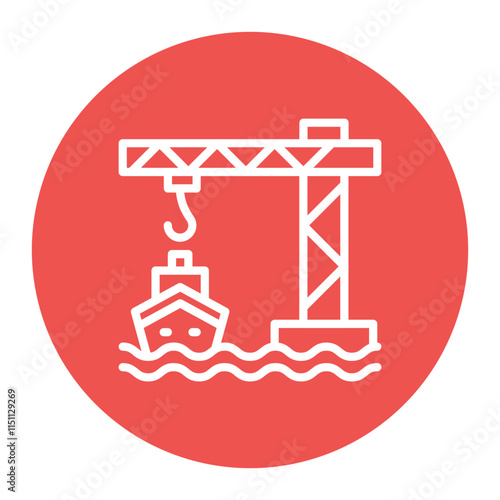 Shipyard icon vector image. Can be used for Harbour.
