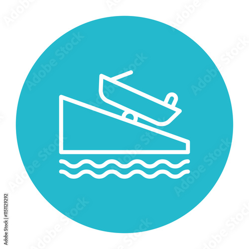 Slipway icon vector image. Can be used for Harbour.