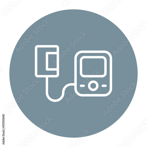 Blood Pressure Monitor icon vector image. Can be used for World Diabetes Day.