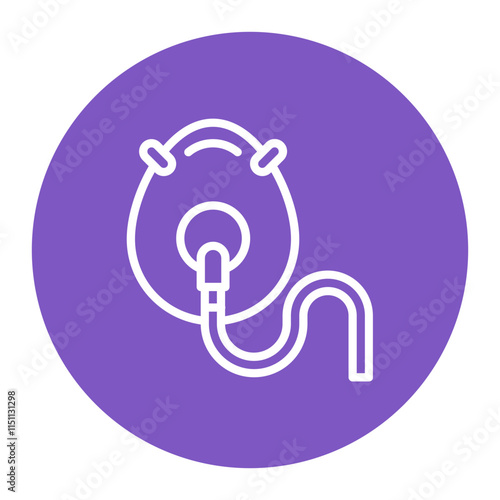 Oxygen Mask icon vector image. Can be used for Surgery.