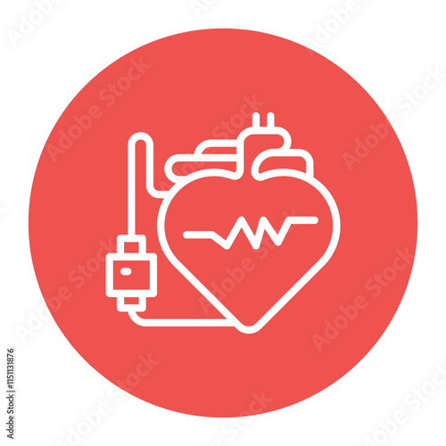 Pacemaker Implantation icon vector image. Can be used for Surgeries.