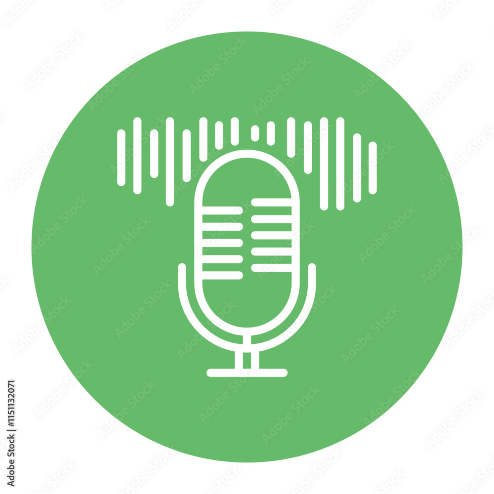 Voice Activation icon vector image. Can be used for Voice Recognition.