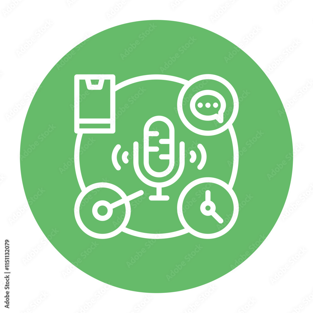 Voice Command Dashboard icon vector image. Can be used for Voice Recognition. Voice Command Dashboard icon vector image. Can be used for Voice Recognition.