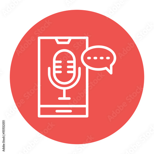 Dictation icon vector image. Can be used for Voice Recognition.