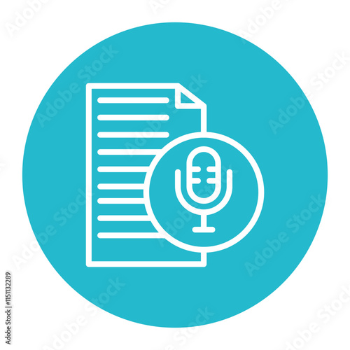 Voice Transcription icon vector image. Can be used for Voice Recognition.