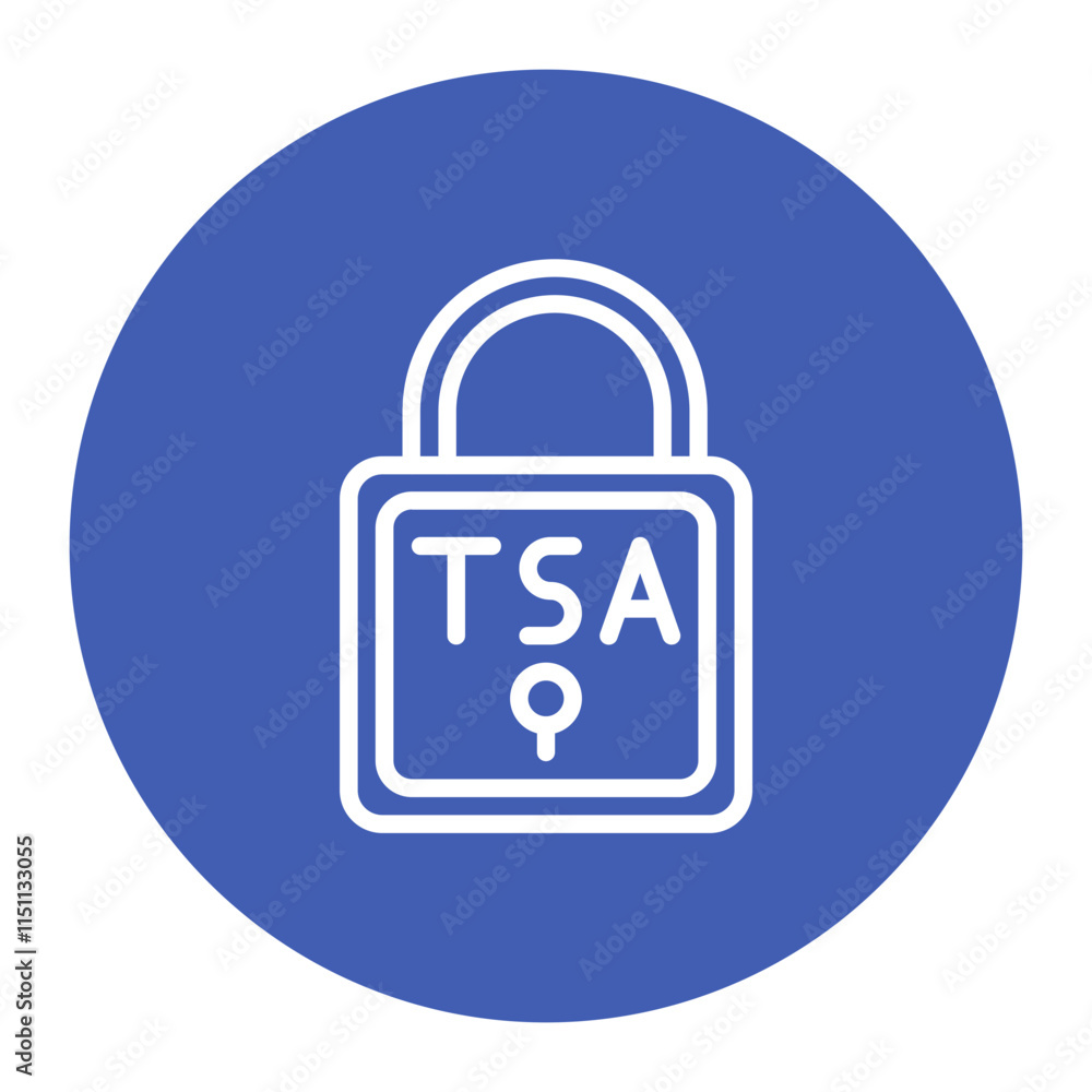TSA Lock icon vector image. Can be used for Travel Packaging. TSA Lock icon vector image. Can be used for Travel Packaging.
