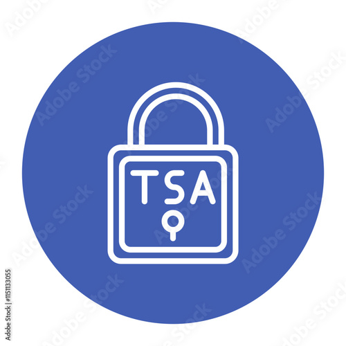 TSA Lock icon vector image. Can be used for Travel Packaging.