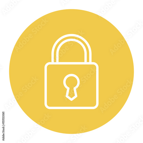 Travel Lock icon vector image. Can be used for Travel Packaging.