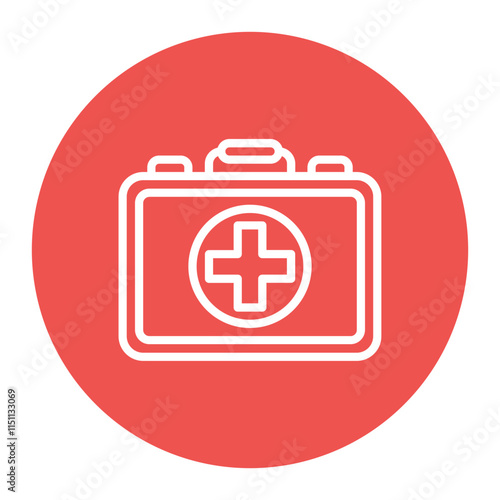 First Aid Kit icon vector image. Can be used for Travel Packaging.