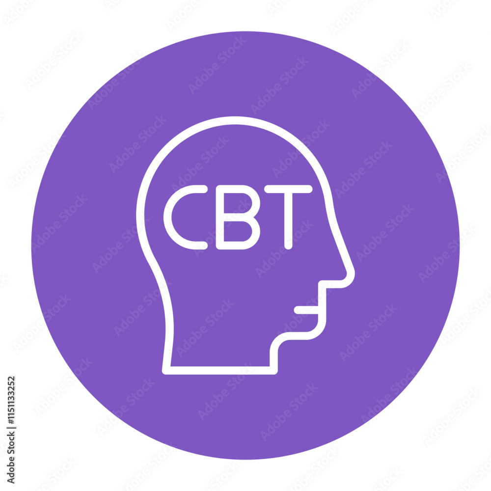 Cognitive Behavioral Therapy icon vector image. Can be used for Psychiatry. Cognitive Behavioral Therapy icon vector image. Can be used for Psychiatry.