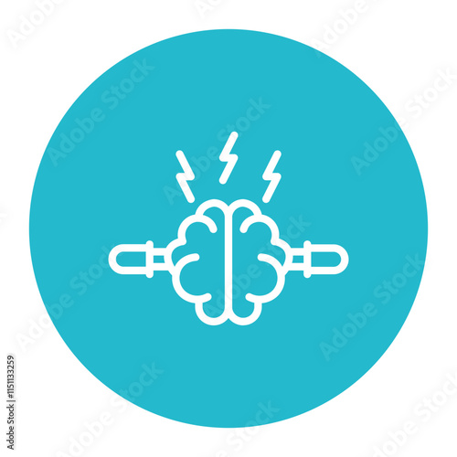 Electroconvulsive Therapy icon vector image. Can be used for Psychiatry.