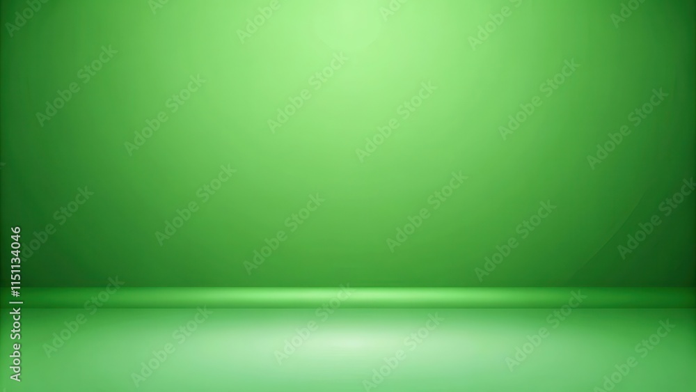 Obraz premium Abstract green gradient background with studio backdrops for showcasing products, green, gradient, light, abstract