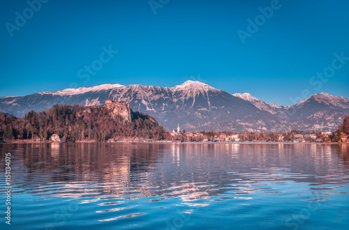 Sunny day over the Lake Bled