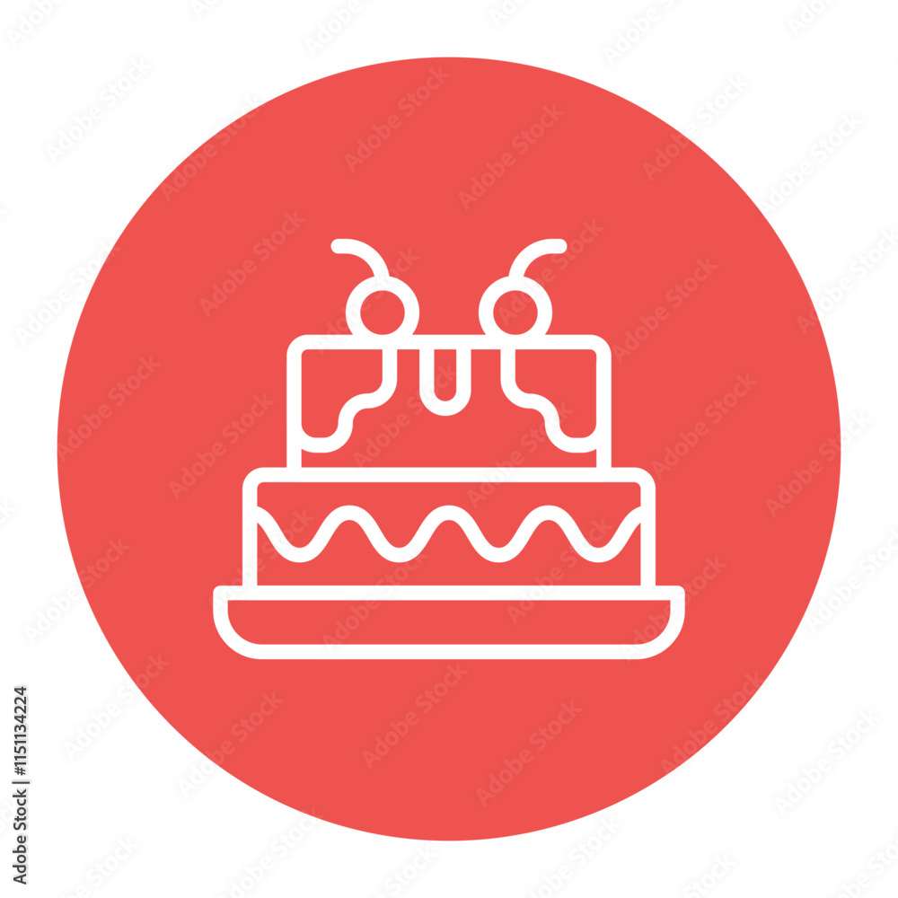 Cherry on Top icon vector image. Can be used for Icecream Shop. Cherry on Top icon vector image. Can be used for Icecream Shop.