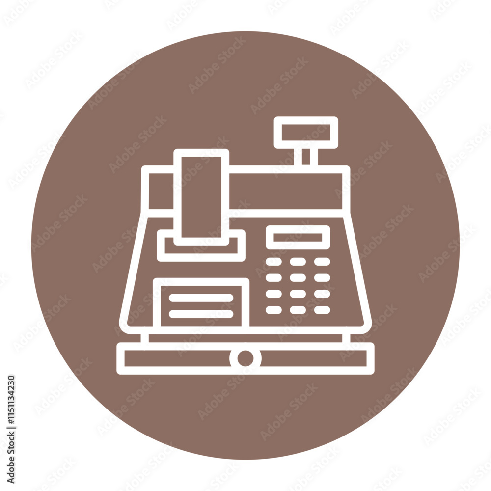Cash Register icon vector image. Can be used for Icecream Shop. Cash Register icon vector image. Can be used for Icecream Shop.