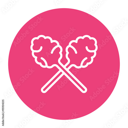 Cotton Candy icon vector image. Can be used for Icecream Shop.