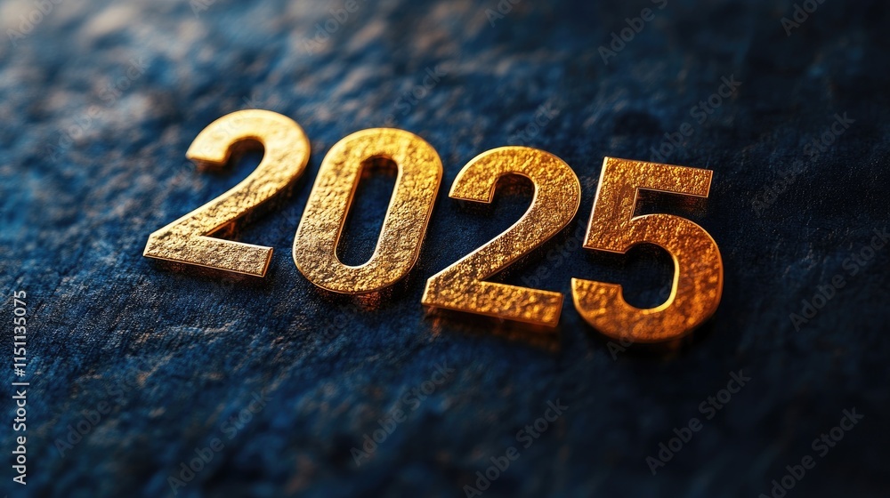 3D gold number 3D gold number