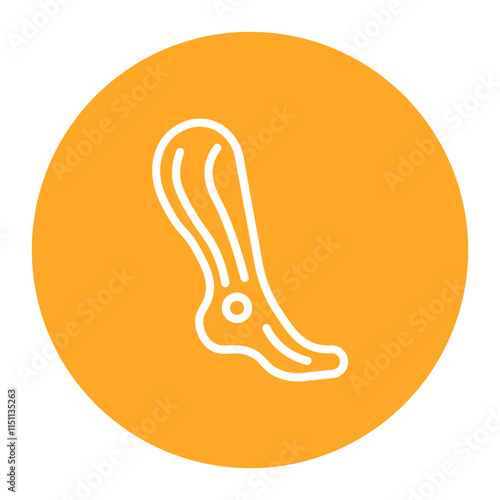 Prosthetic Limb icon vector image. Can be used for Orthopedics.