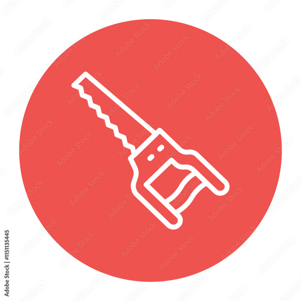 Bone Saw icon vector image. Can be used for Orthopedics.