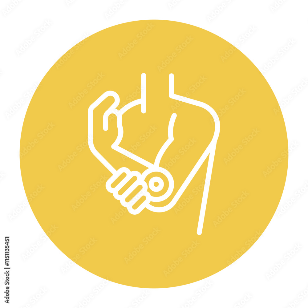 Tendonitis icon vector image. Can be used for Orthopedics. Tendonitis icon vector image. Can be used for Orthopedics.
