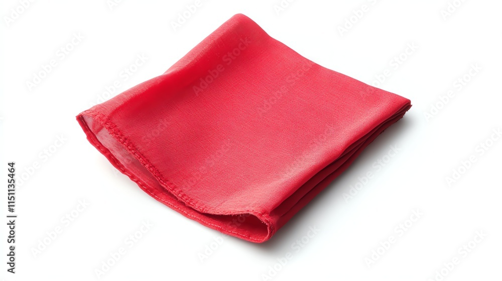 Red fabric cloth on a white isolated background. Red fabric cloth on a white isolated background.