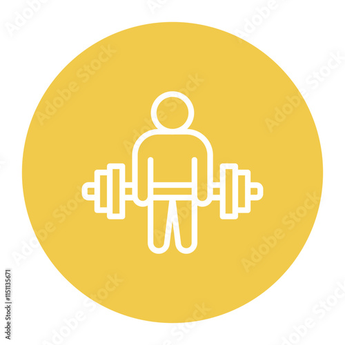 Deadlift icon vector image. Can be used for Weightlifting.